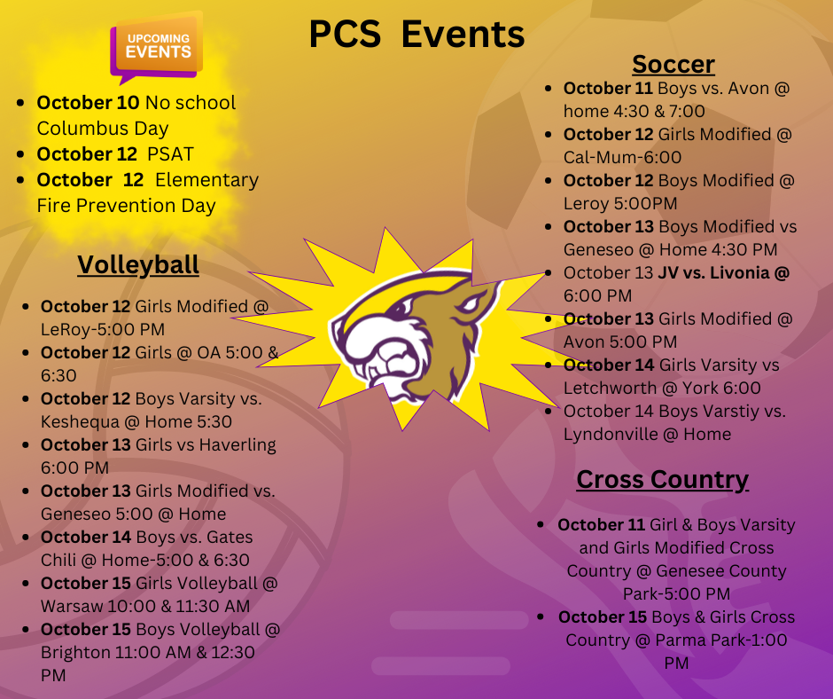 PCS Events List